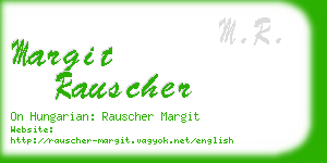 margit rauscher business card